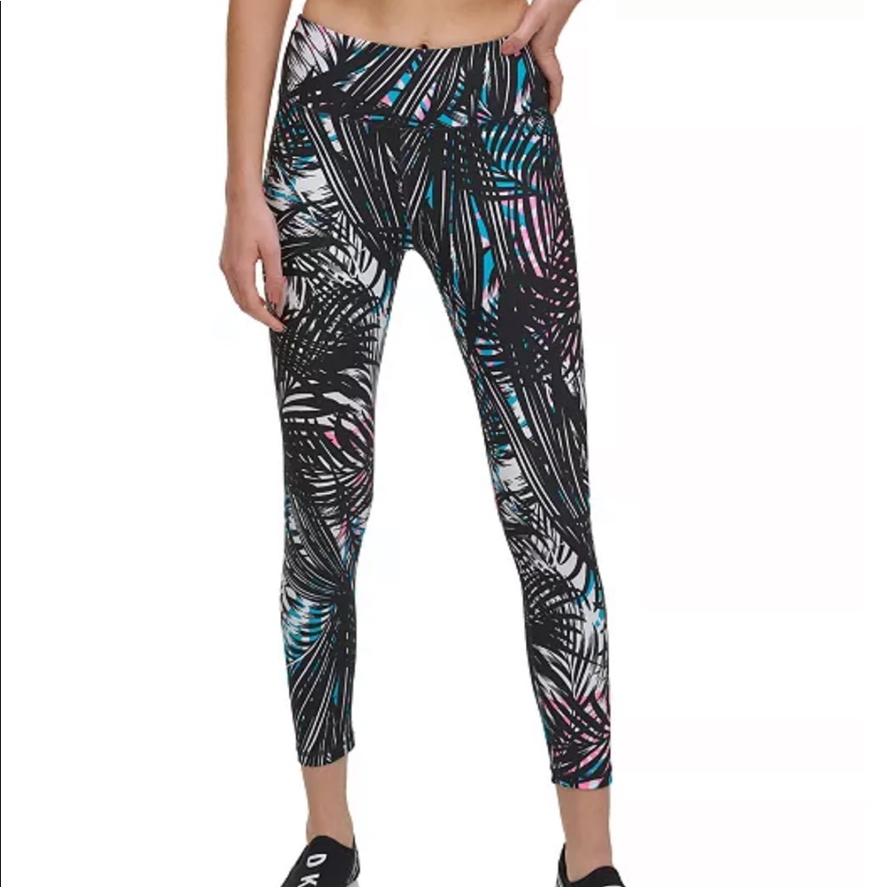 NWT DKNY Sport Tropic Shadow High-Rise Leggings